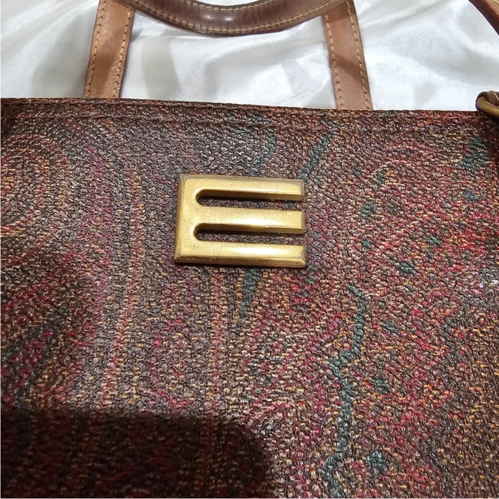 Etro Brown Paisley Tote Bag - Picture 2 of 9